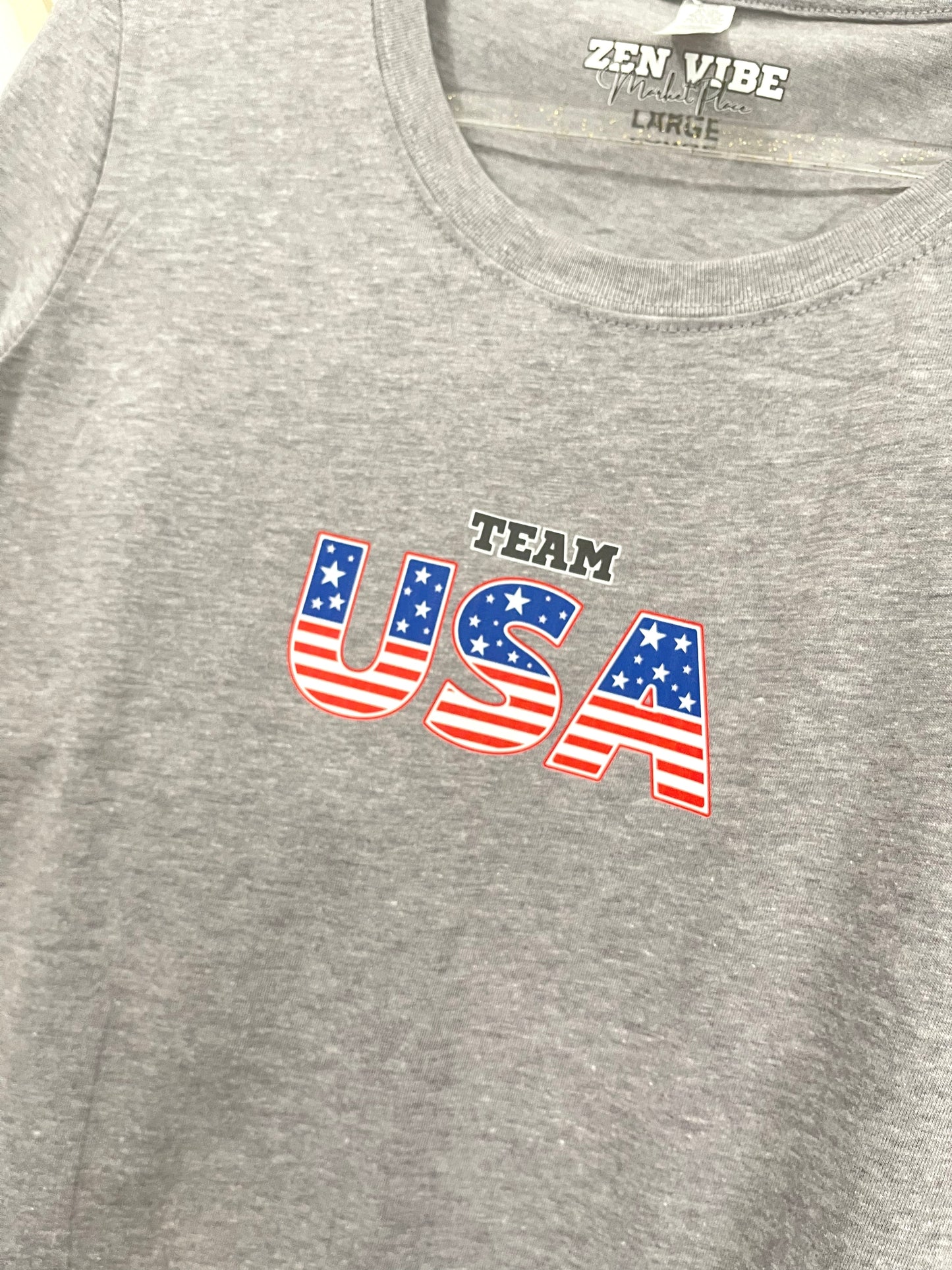Team USA Tee | pocket size center chest Print | Adult Unisex