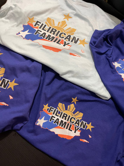 FILIRICAN FAMILY 3stars+sun flags Tee | center chest pocket size + Back print |Youth/Kid Size