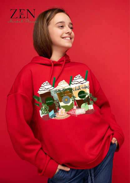 Chill Vibes Frap Hoodie | Full Chest Print | adult Unisex size