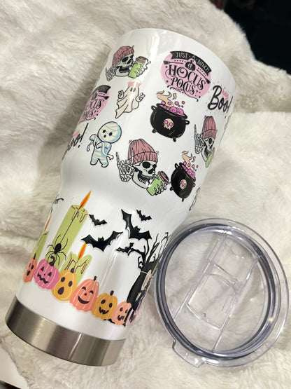 Hocus Pocus Hey Boo-  Insulated Tumbler with Lid | Hot/Cold | 30fl oz | White