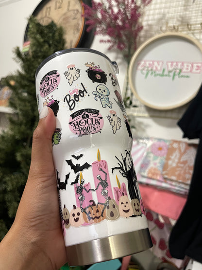 Hocus Pocus Hey Boo-  Insulated Tumbler with Lid | Hot/Cold | 30fl oz | White