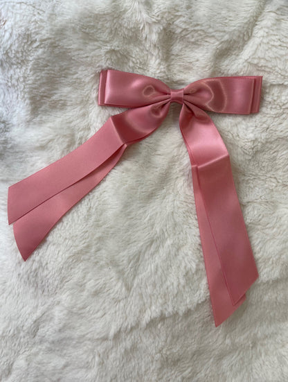 Silky Satin Hair Clip Bow Ribbon | 1 piece only