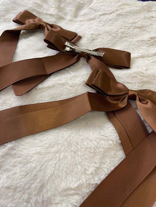 Silky Satin Hair Clip Bow Ribbon | 1 piece only