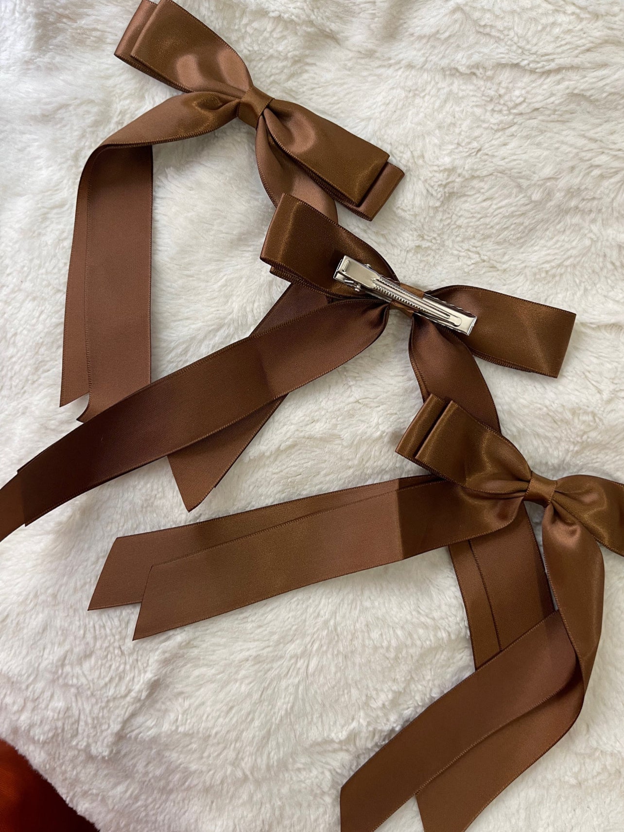 Silky Satin Hair Clip Bow Ribbon | 1 piece only