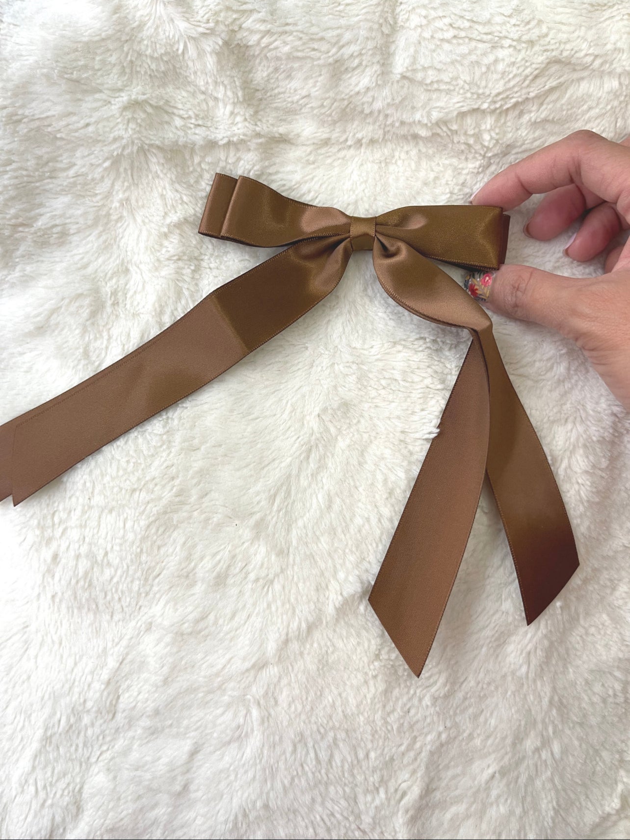 Silky Satin Hair Clip Bow Ribbon | 1 piece only