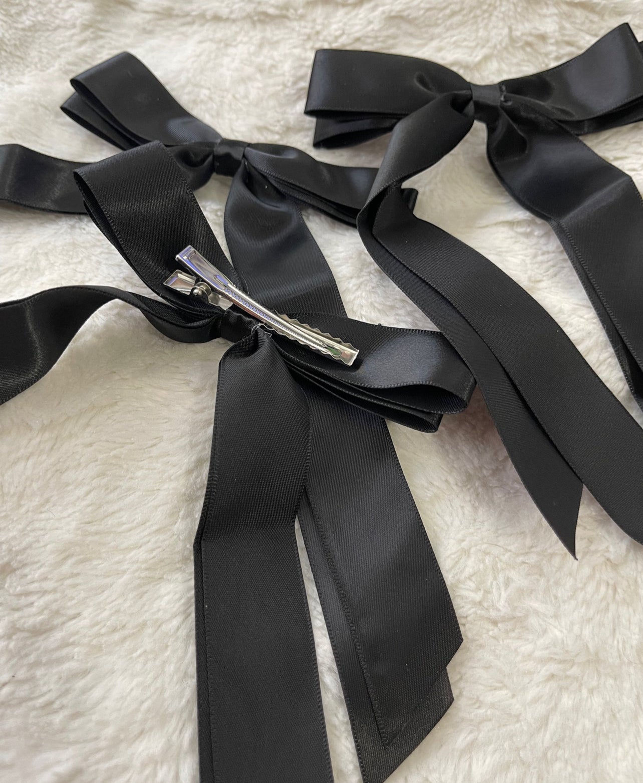 Silky Satin Hair Clip Bow Ribbon | 1 piece only