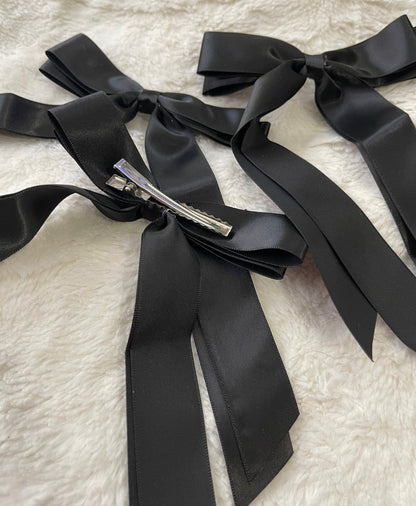 Silky Satin Hair Clip Bow Ribbon | 1 piece only