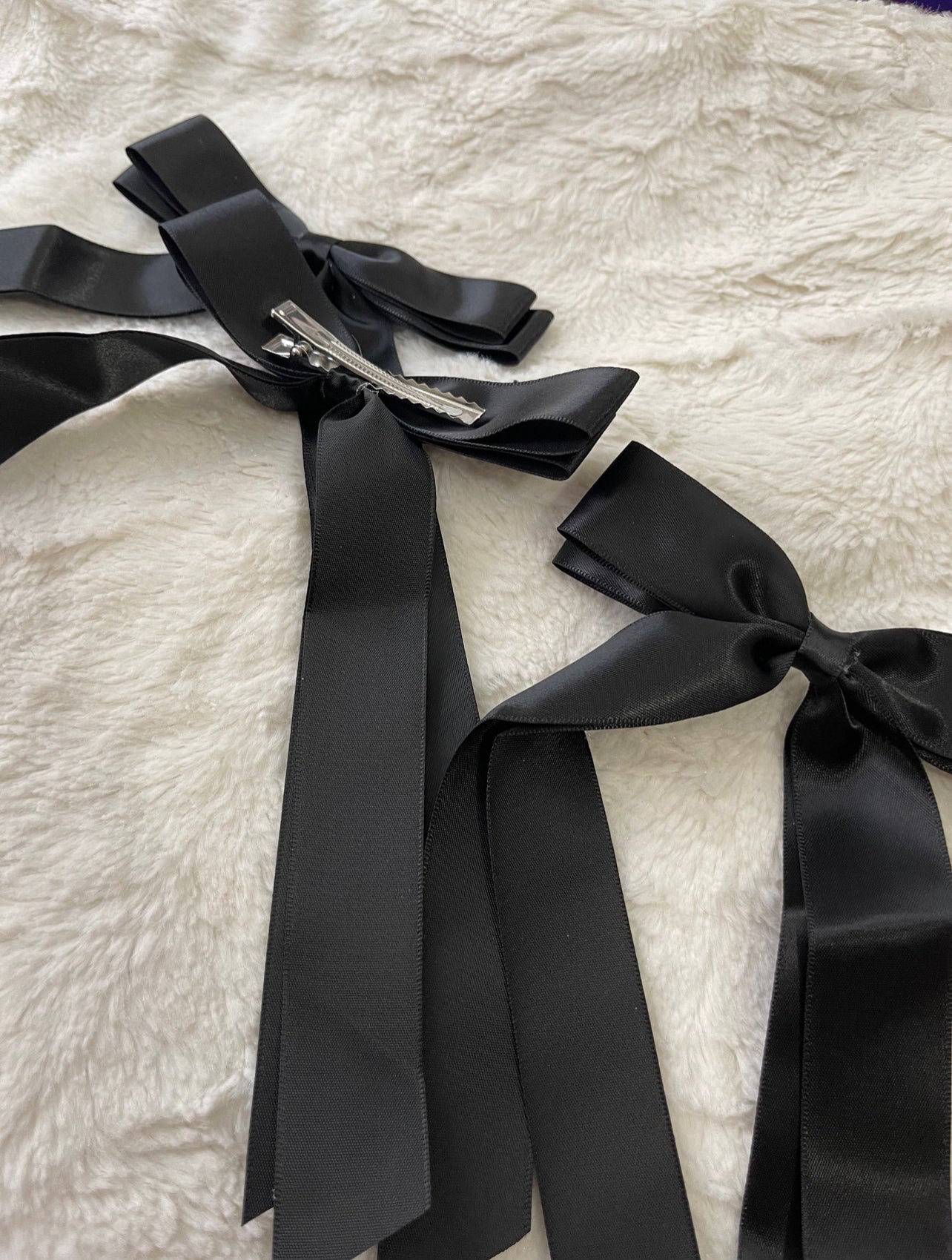 Silky Satin Hair Clip Bow Ribbon | 1 piece only