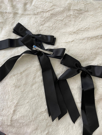 Silky Satin Hair Clip Bow Ribbon | 1 piece only