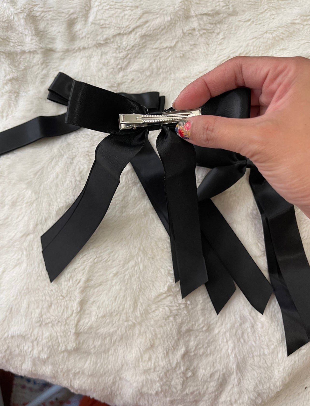 Silky Satin Hair Clip Bow Ribbon | 1 piece only