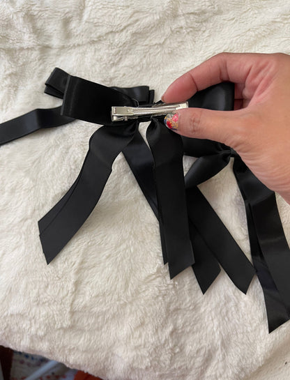 Silky Satin Hair Clip Bow Ribbon | 1 piece only