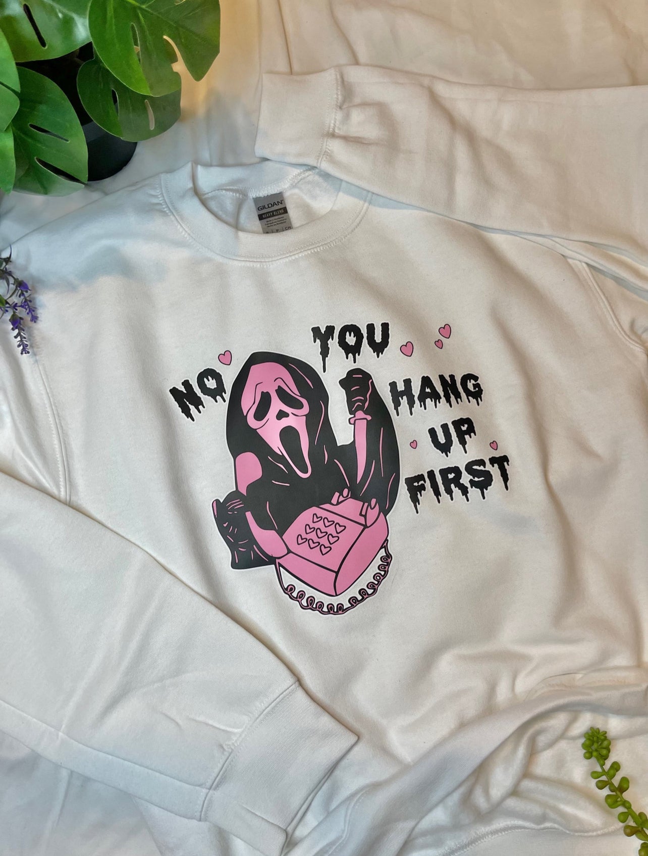 No You Hang Up First- Scream Sweatshirt | Halloween | Adult Unisex size | Clearance sale