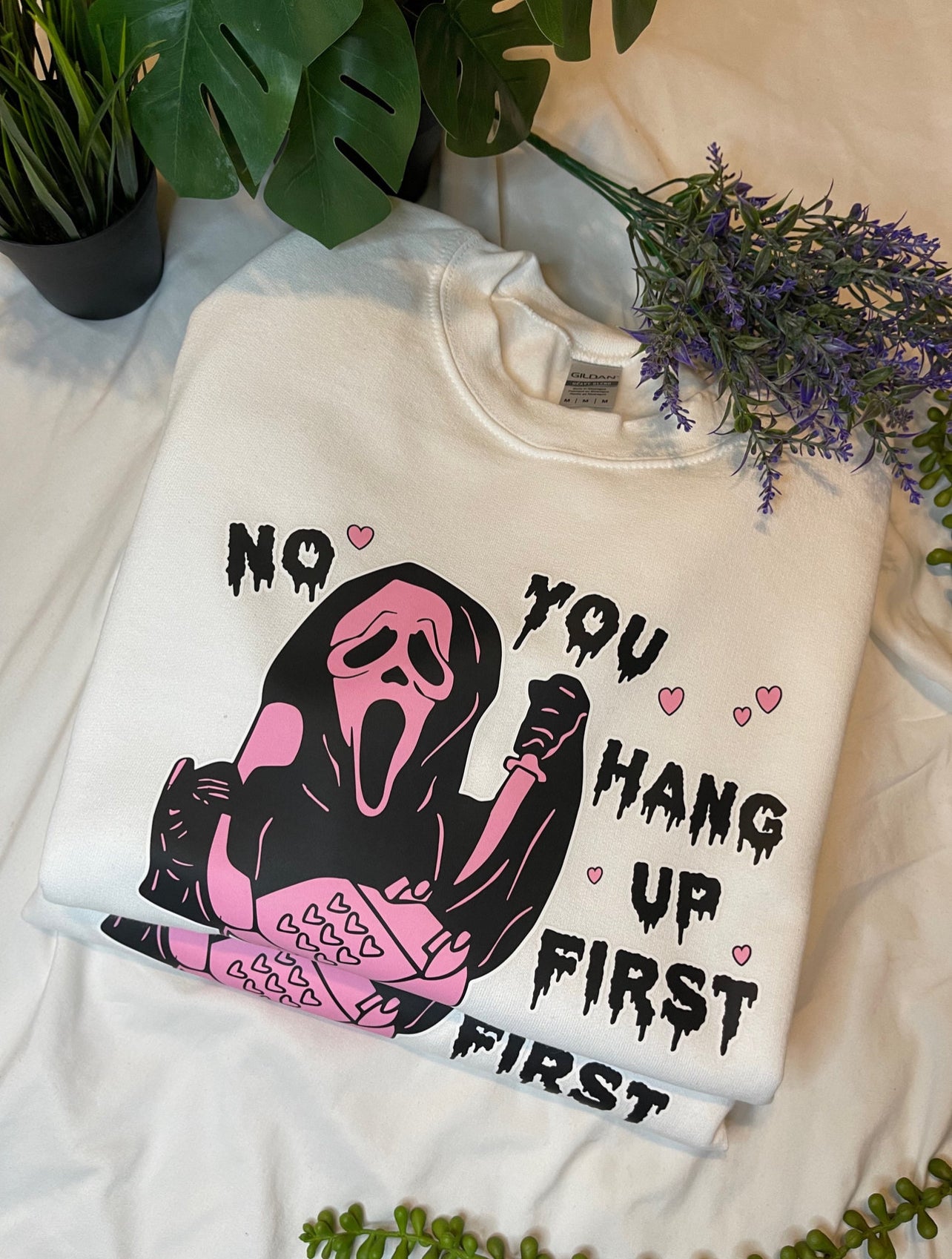 No You Hang Up First- Scream Sweatshirt | Halloween | Adult Unisex size | Clearance sale