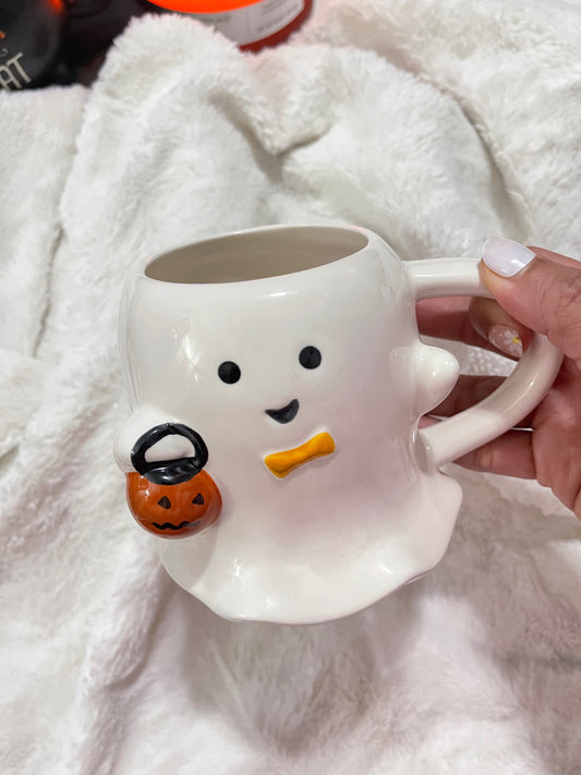 Ghoul trick or treating mug | White | Stoneware | 15.2 fl oz | Limited Edition