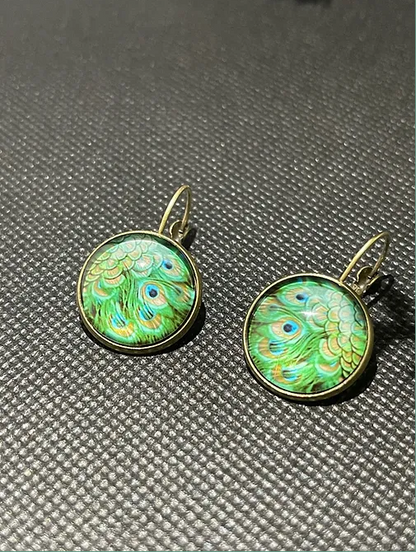Peacock bronze hook Earrings | Alloy Fashion Accessory | 1pair
