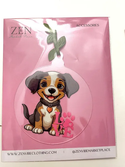 Paw LOVE Ornament | RoundClearAcrylic | Accessories | Dog