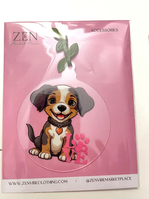 Paw LOVE Ornament | RoundClearAcrylic | Accessories | Dog