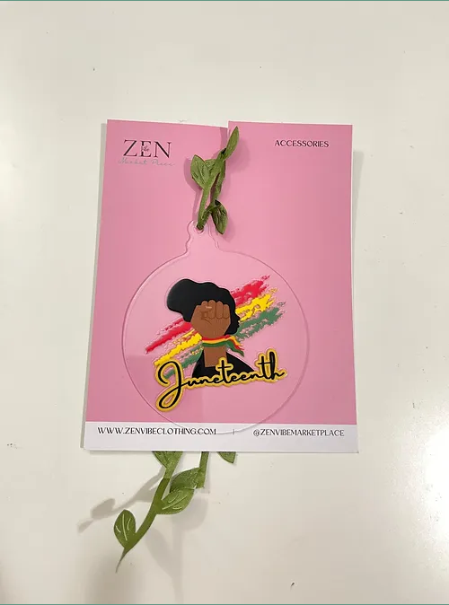 Juneteenth Lady Ornament | BLM | RoundClearAcrylic | Accessories