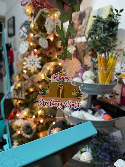 Ornaments / Simbang Gabi Church Ornament | RoundClearAcrylic | Accessories