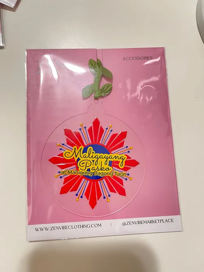 Ornaments / Parol star MaligayangPasko Ornament | RoundClear ThinAcrylic | lightweight