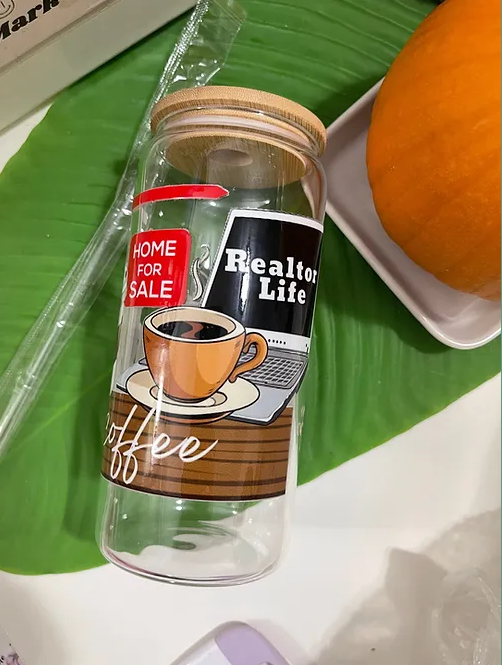 I run on coffee -Realtor Life beercan glasscupset | 20oz