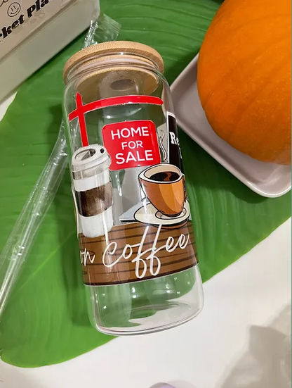 I run on coffee -Realtor Life beercan glasscupset | 20oz
