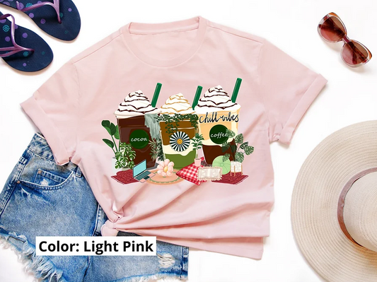 Chill Vibes Frap tee | Full Chest Print | adult Unisex size | crewneck