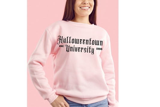 Halloween University est 1998 sweatshirt | Black font | Adult unisex | full chest print
