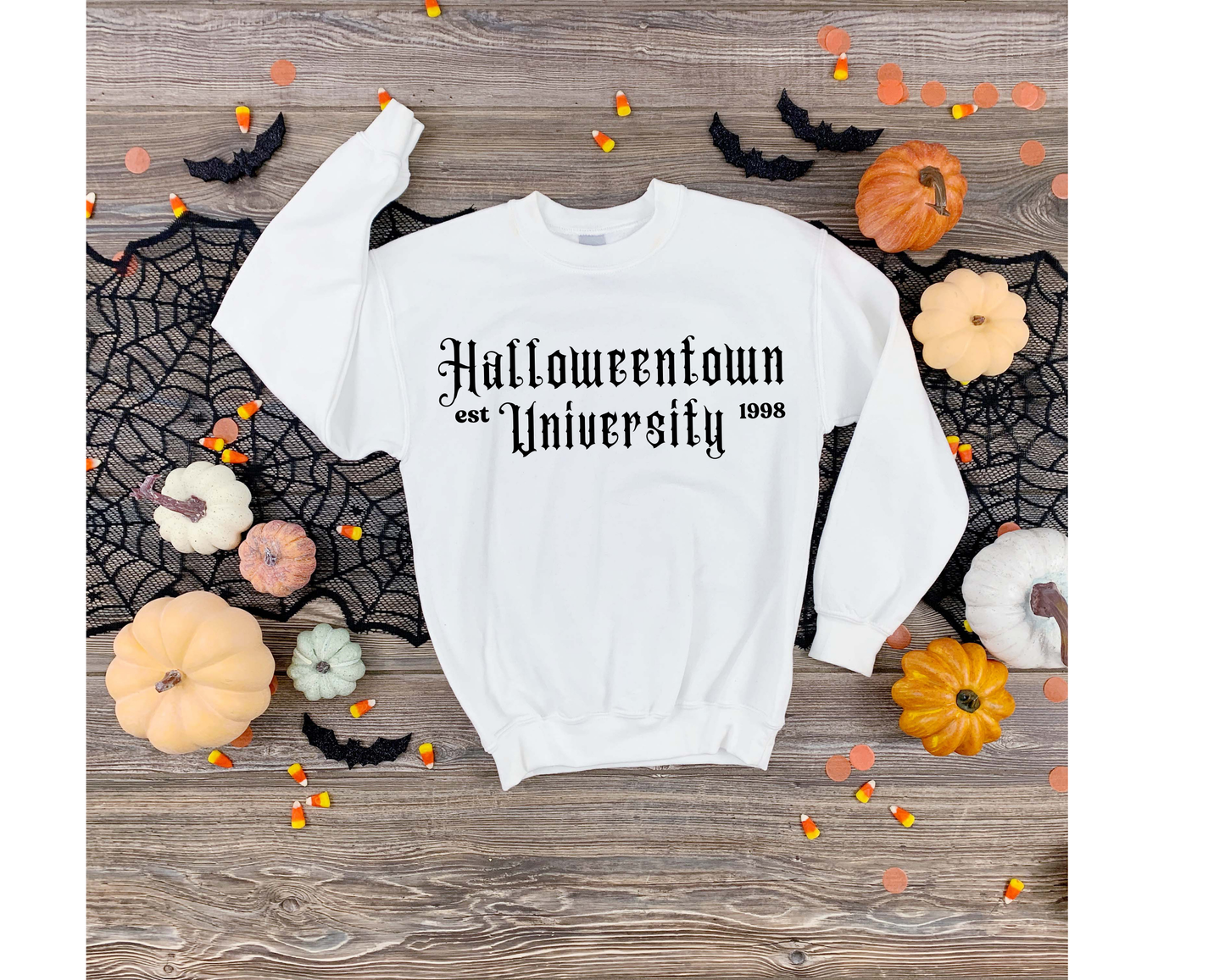 Halloween University est 1998 sweatshirt | Black font | Adult unisex | full chest print