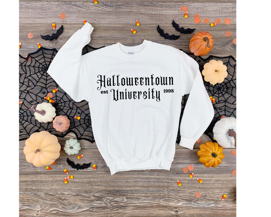 Halloween University est 1998 sweatshirt | Black font | Adult unisex | full chest print