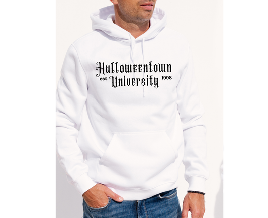 Halloween University est 1998 Hoodie | Black font | Adult unisex | full chest print