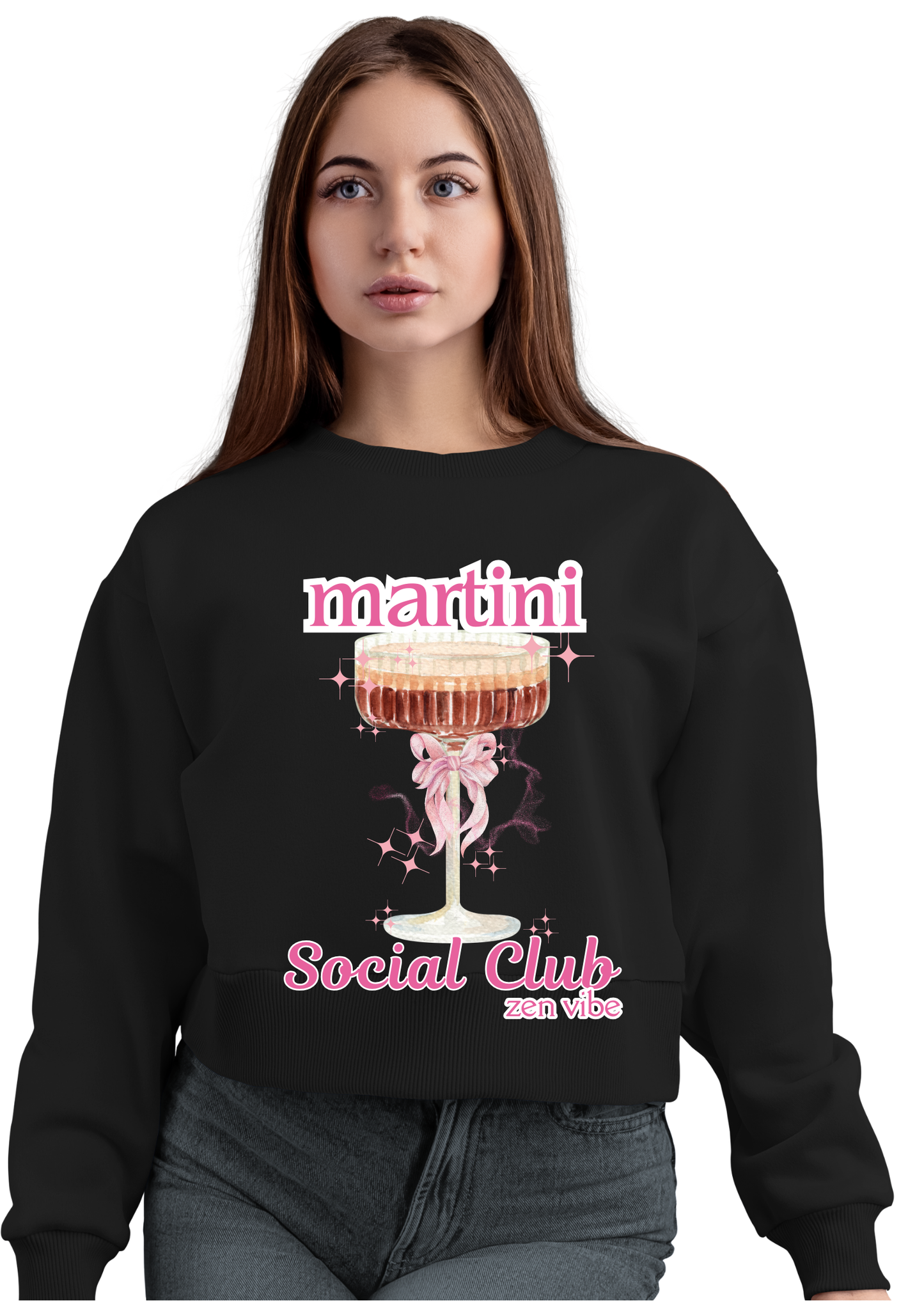 Martini Social Club zen vibe Sweatshirt | Adult Unisex | full chest print